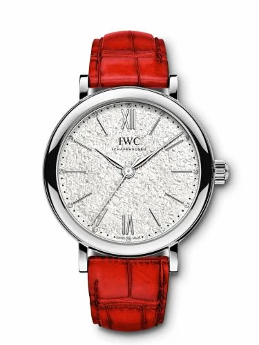 IWC Portofino 34 Stainless Steel / Silver Embossed / Santoni IW3574-08 (IW357408)